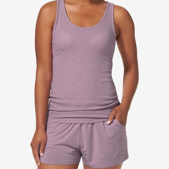 Tommy John Downtime Shorts and Tank in Elderberry Heather - Picture 1 of 4